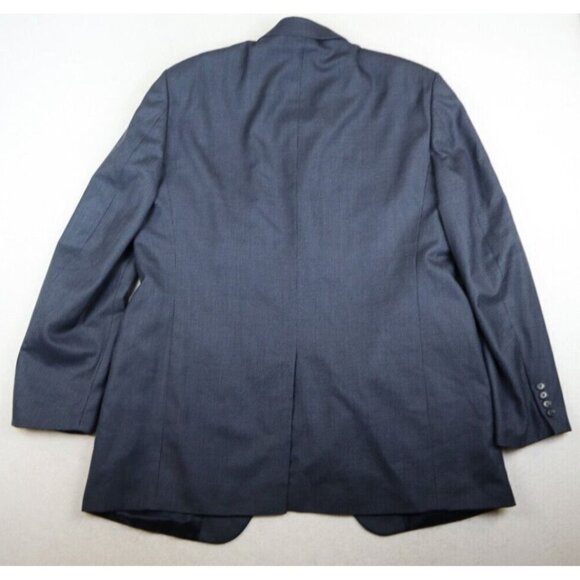 STUDIO BILL BLASS - MEN'S BLUE PLAID WOOL BLAZER JACKET SPORT COAT - SIZE 44L - Picture 11 of 13